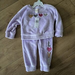 Nwt $64 Colette Lilly Colette Lilly plush jogger and Sweatshirt set matching